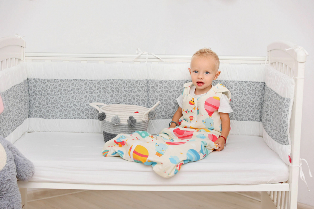 Set protecții patut KidsDecor Gray Hearts - imagine 3