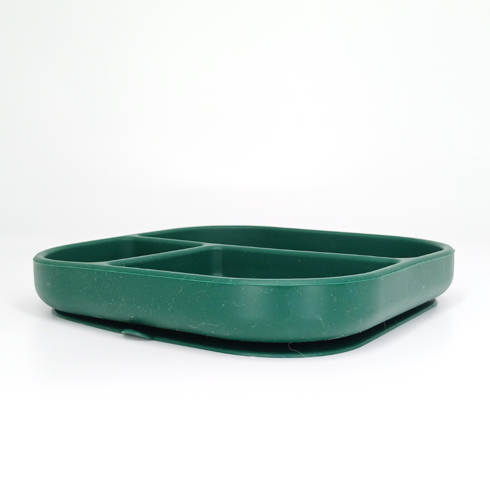 Farfurie silicon Coccorito Dark Green cu ventuză - imagine 2