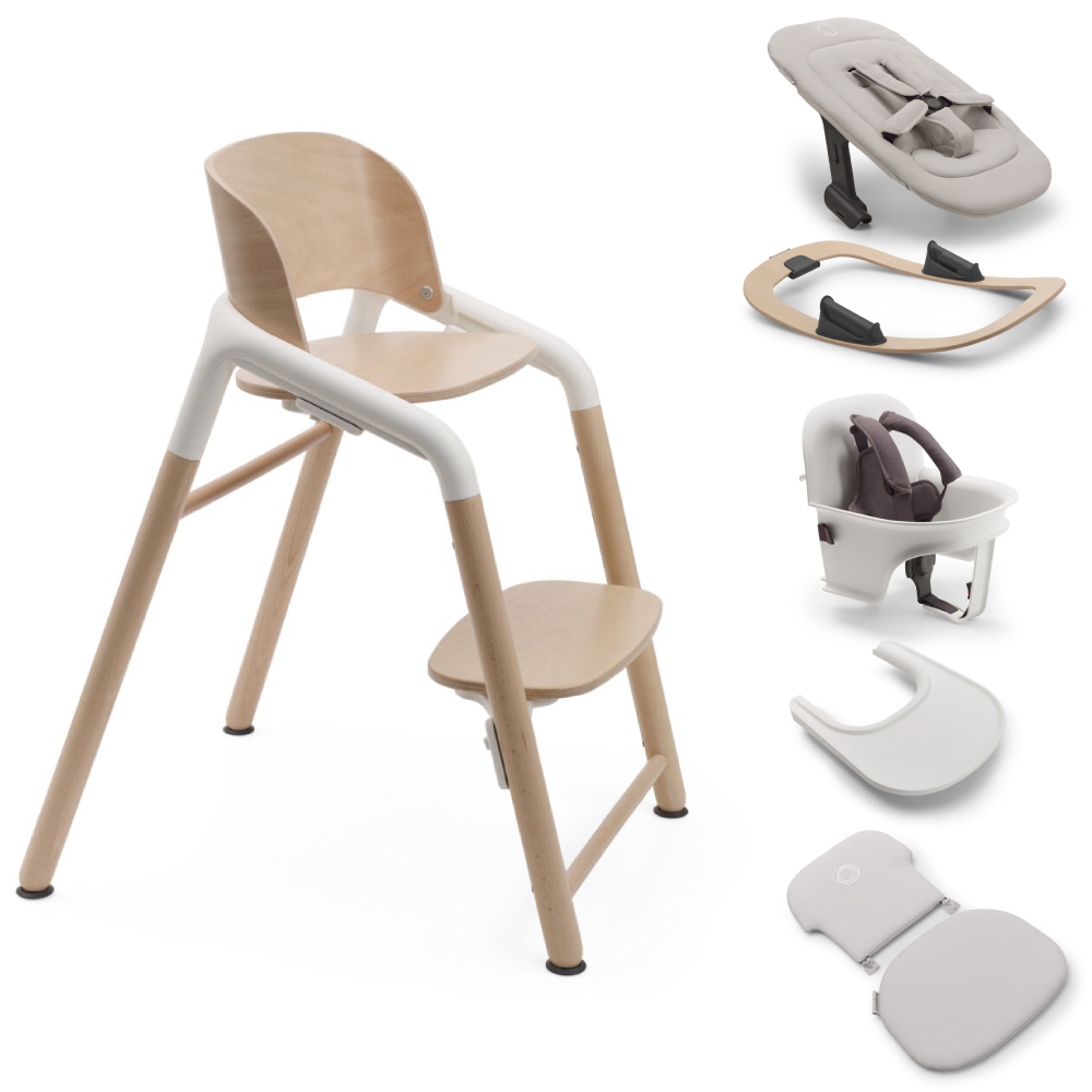 Scaun Bugaboo Giraffe 6in1 Neutral Wood White