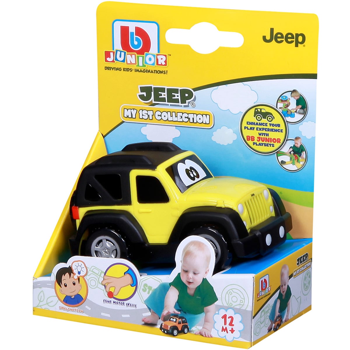 Bburago Junior Jeep Galben 9 cm Masinuta