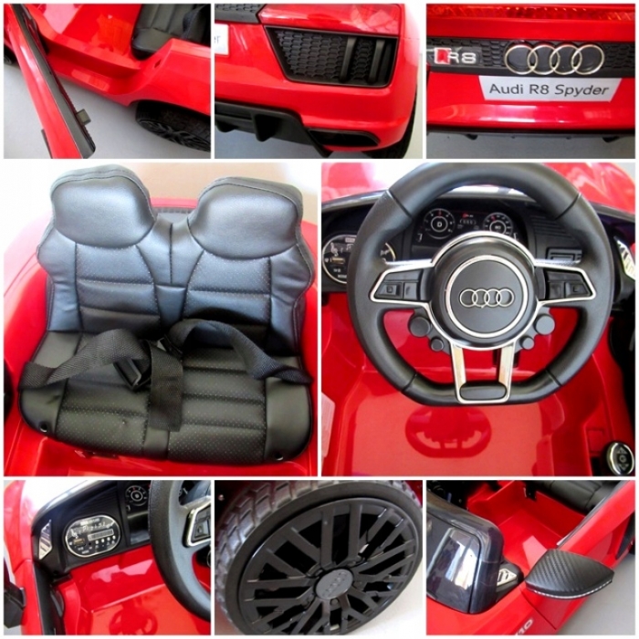 Masinuta Electrica Audi R8 R-Sport Rosu 70W - imagine 3