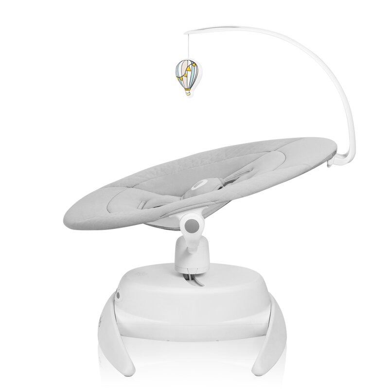 Balansoar Lionelo Iris Gri, 2 în 1, Rotire 360°