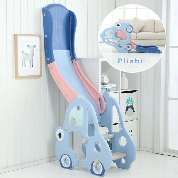 Tobogan MyKids cu Baschet Roz, Jucărie Exterior - imagine 2