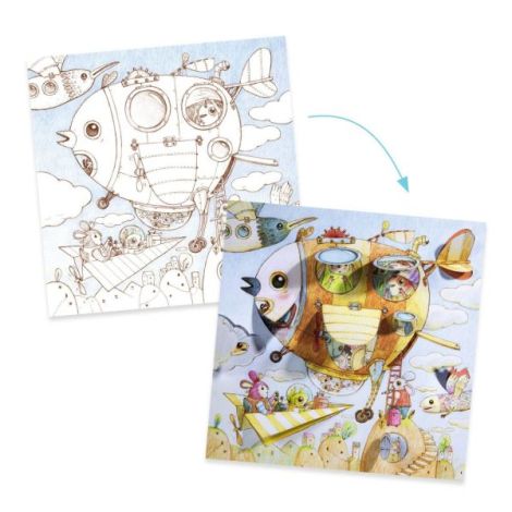 Djeco Planse Colorat cu Surprize Malo - imagine 4