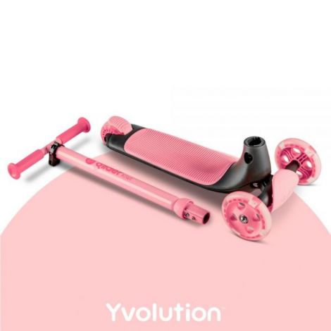 Yvolution Y Glider Pink - Trotineta 3 Roti LED - imagine 4