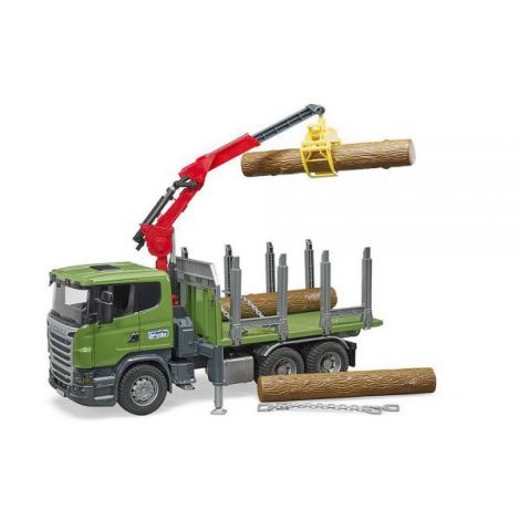 Camion Forestier Scania cu Macara Bruder - imagine 4