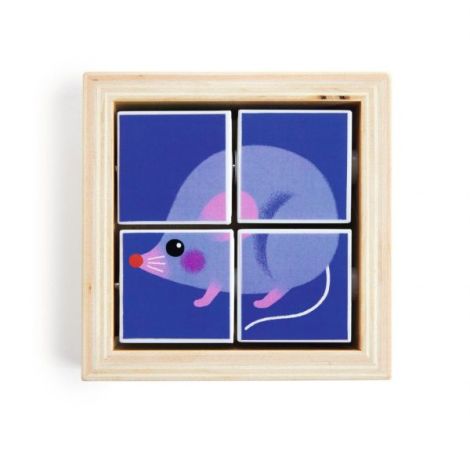 Puzzle Tournibist Djeco - 3 Animale Rotative - imagine 3