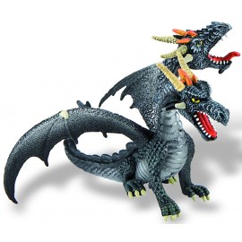 Dragon Negru 2 Capete Bullyland | Figurină Detaliată