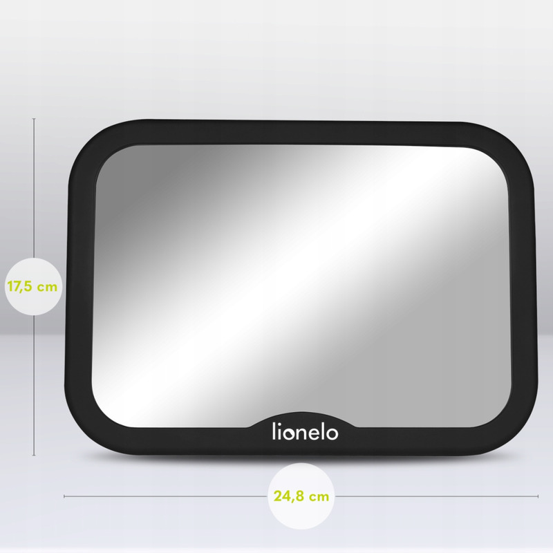 Oglindă Auto Retrovizoare Lionelo Sett, 360°, Black Carbon
