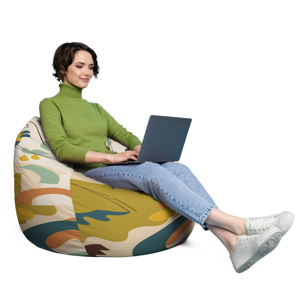 Husa Puf Bean Bag Para XL Abstract Jungle | Updeco - imagine 4