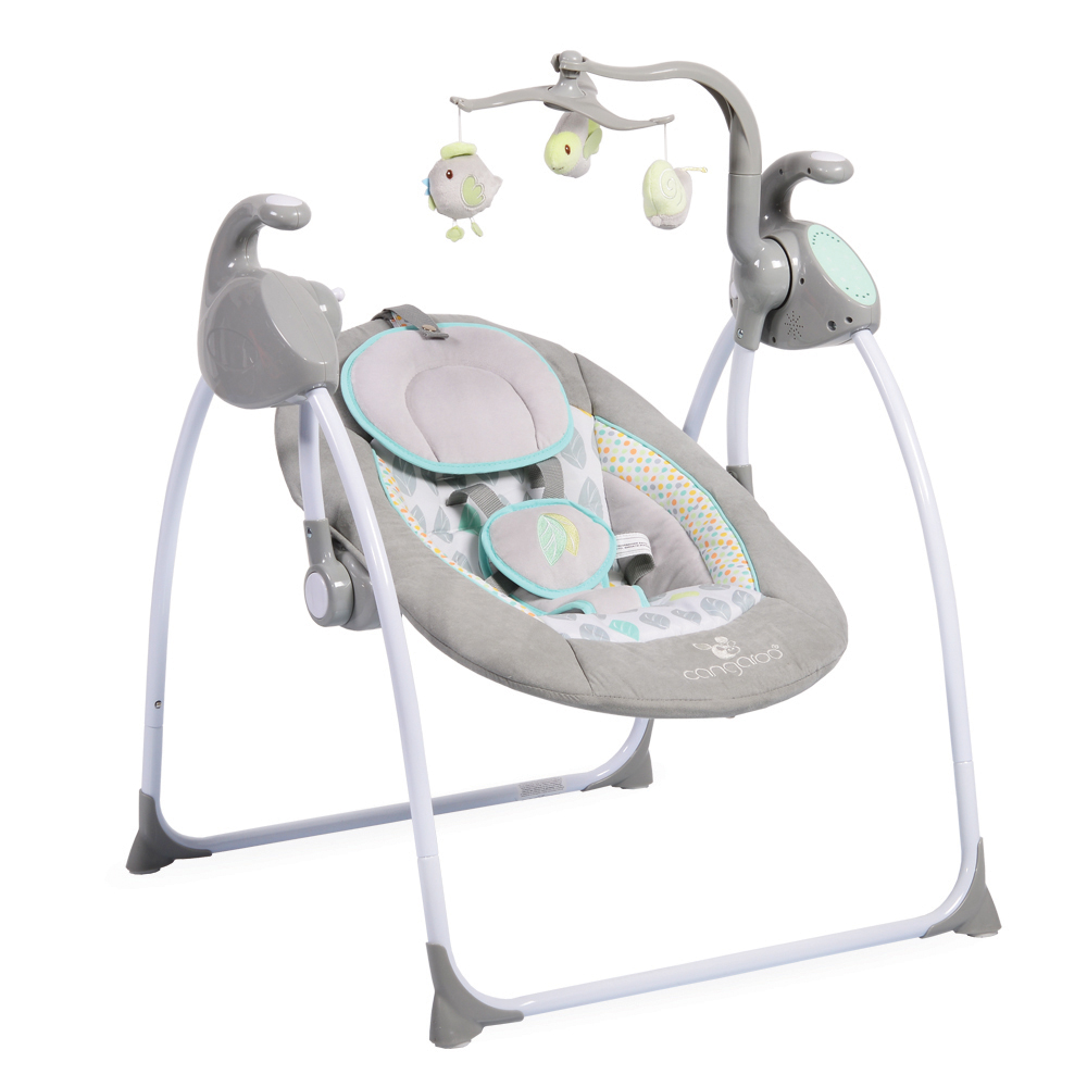 Leagan Electric Cangaroo Sweet Star+ Grey, cu Conectare Priză - imagine 6