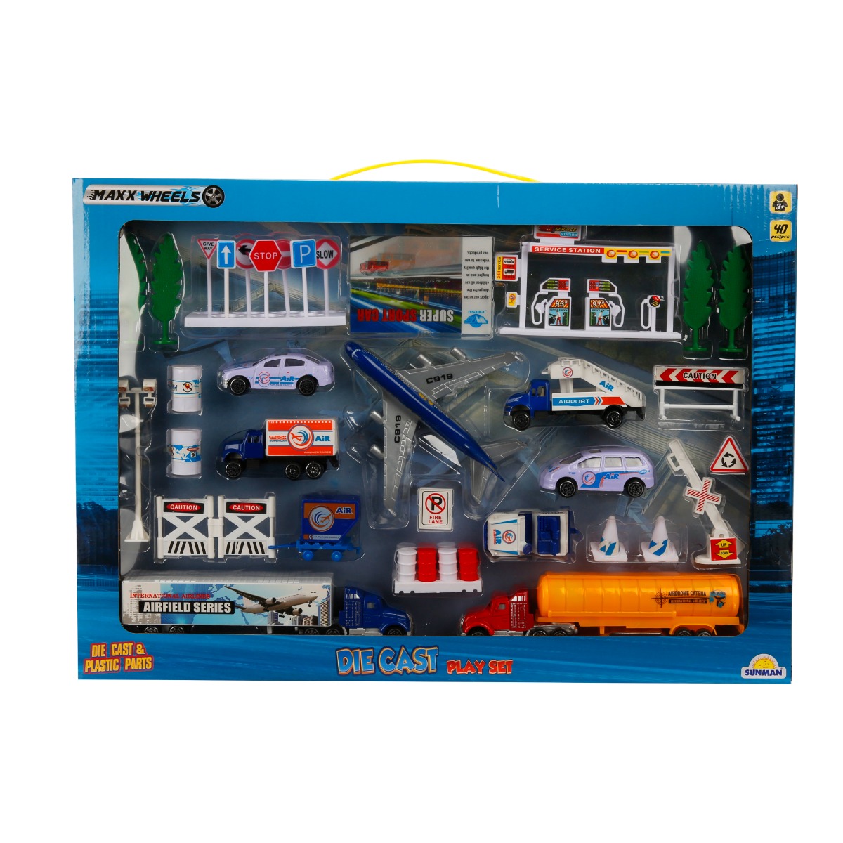 Set Aeroport Maxx Wheels 40 Piese 1:87