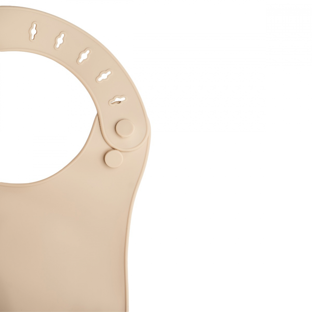 Baveta Silicon AppeKids Bubble Beige | Impermeabilă - imagine 5