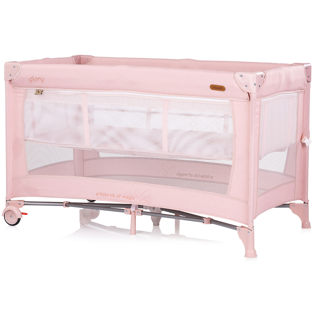 Patut Pliabil Chipolino Glory Pink - 2 Nivele - imagine 2