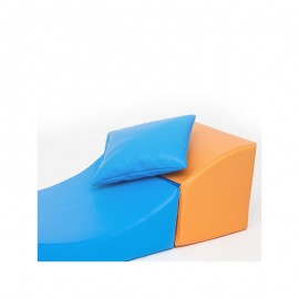 Canapea Confort Novum Albastru-Orange | Design Pliabil - imagine 5