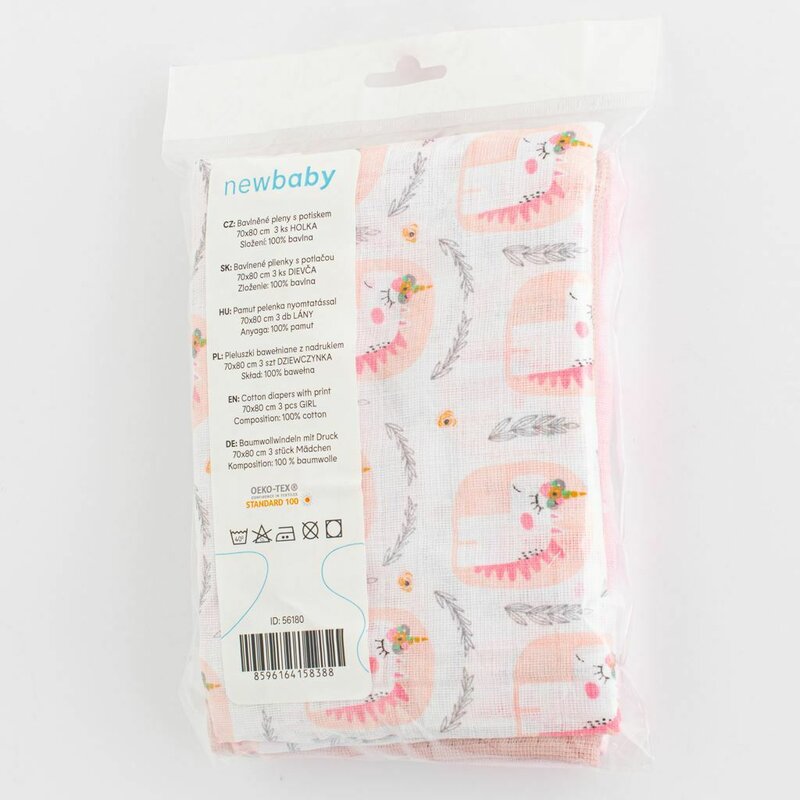 Set 3 Scutece Bumbac New Baby, 70x80 cm - imagine 6
