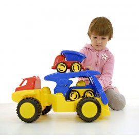 Transportor Miniland Dumpy cu Platformă și Mașini - imagine 2