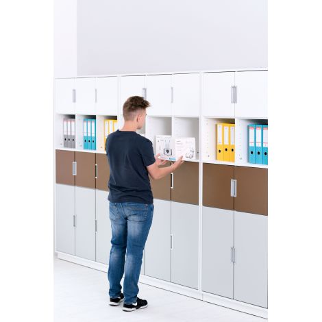 Dulap Quadro XL Moje Bambino, Alb, 8 Compartimente - imagine 5