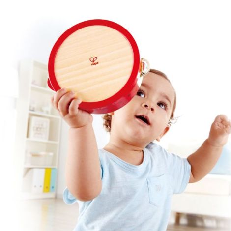 Tamburina Hape din lemn - Jucarie educativa - imagine 2