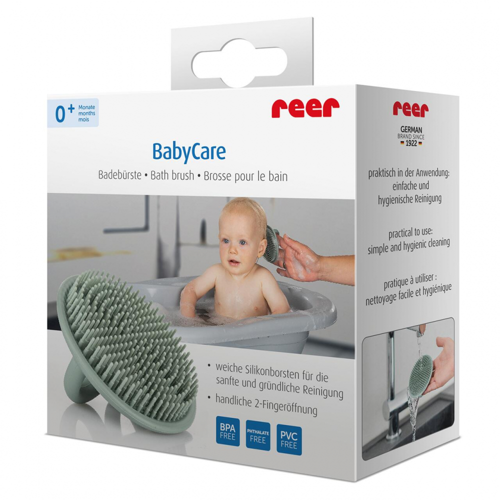 Perie Baie Reer Silicon Moale Bebelusi - imagine 2