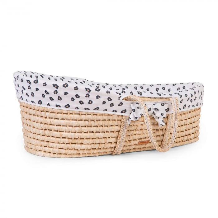 Cos Bebe Childhome Moise din Coji de Porumb, Leopard
