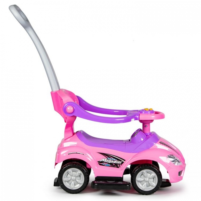 Masinuta 3 in 1 Ecotoys Roz, cu Maner Reglabil - imagine 2