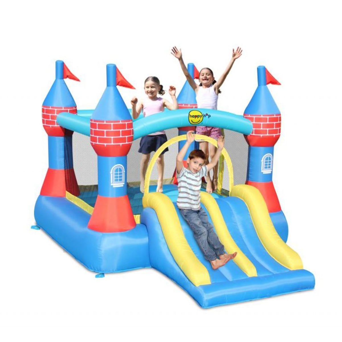 Saltea Gonflabilă Happy Hop Castel cu Tobogan Dublu