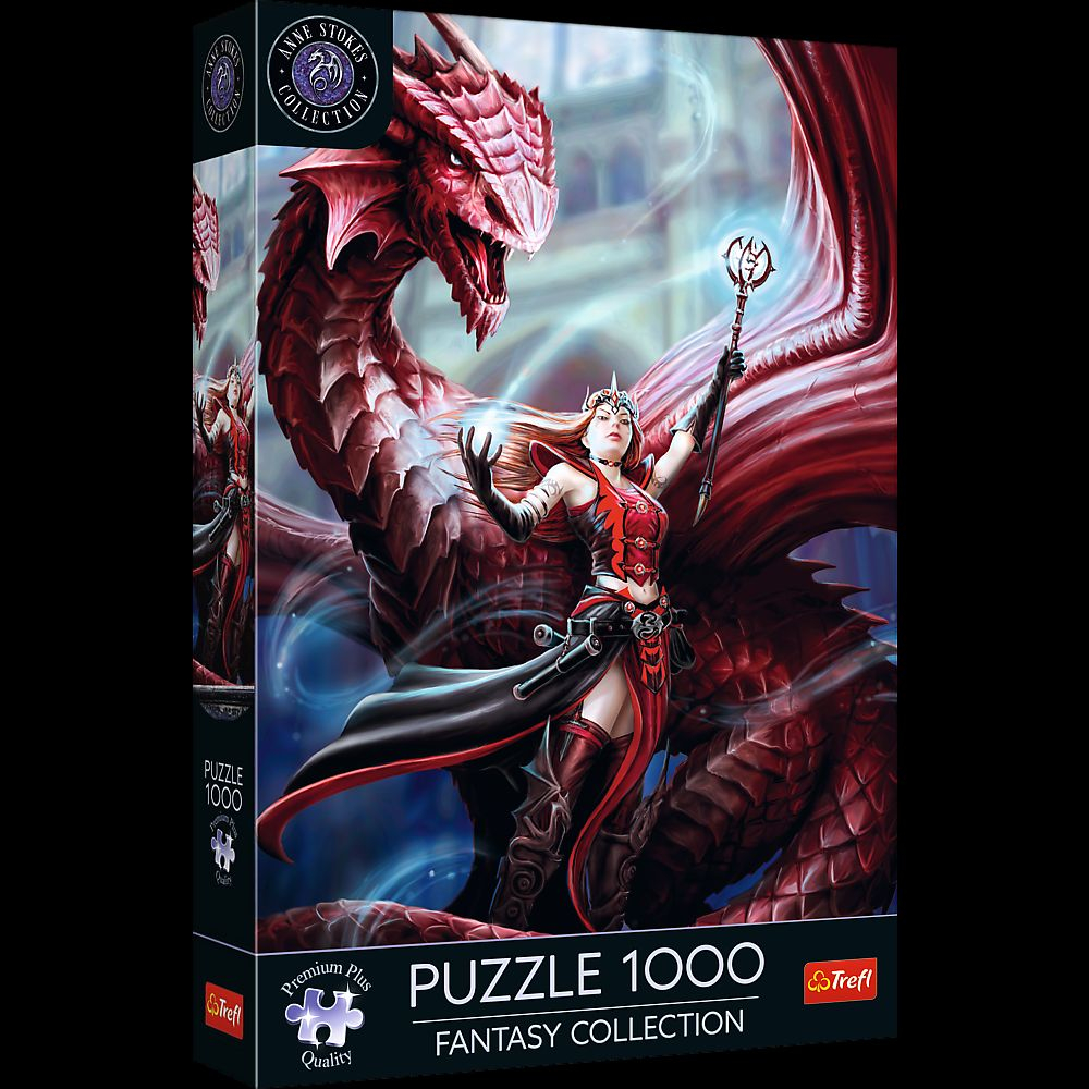 Puzzle Trefl 1000 Premium Plus: Vrăjitoarea și Dragonul