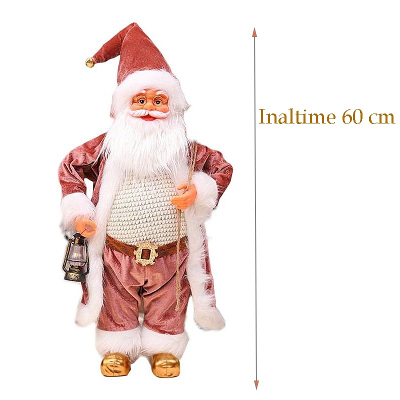 Moș Crăciun Procart cu Felinar 60cm Decor - imagine 2