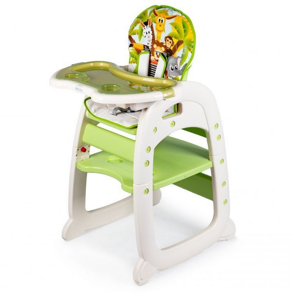 Scaun de Masa Ecotoys C-211 Verde, Transformabil în Joacă - imagine 6