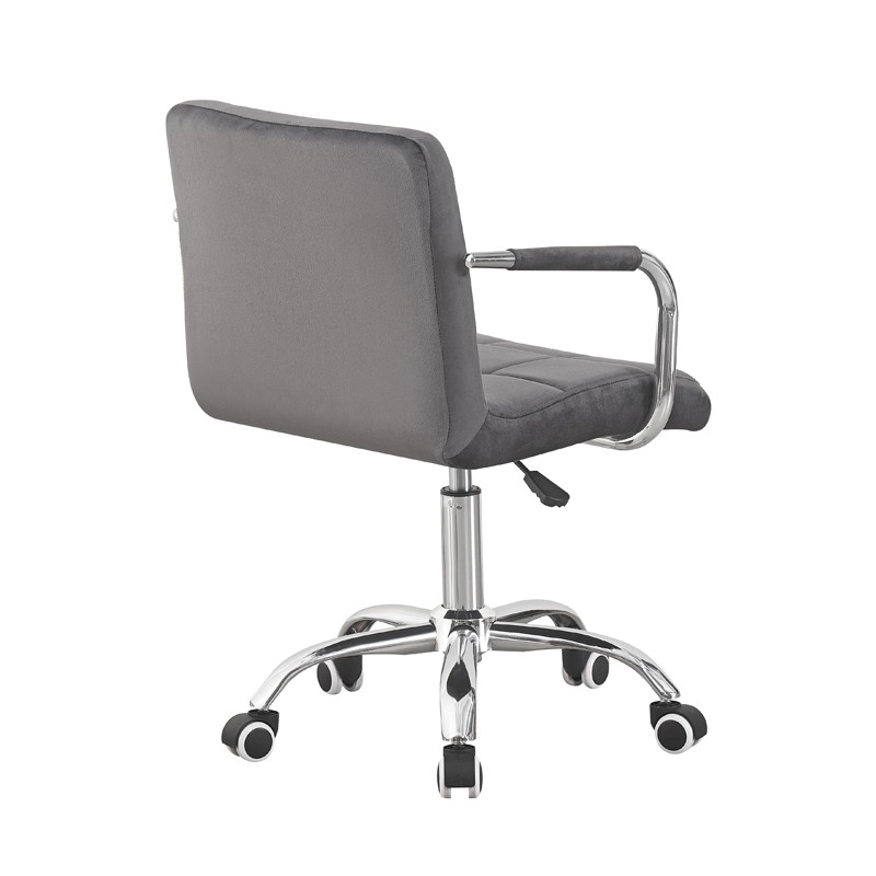 Scaun Birou Procart Velur Gri - Ergonomic 78-90cm - imagine 5