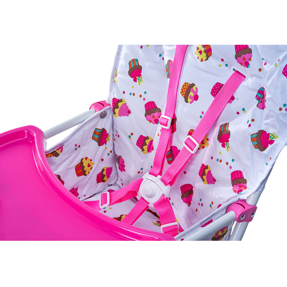 Scaun de masă Kidscare Bimba Roz, Siguranță și Confort - imagine 3