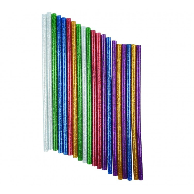 Set 20 Batonete Silicon Colorart 7mm Sclipici