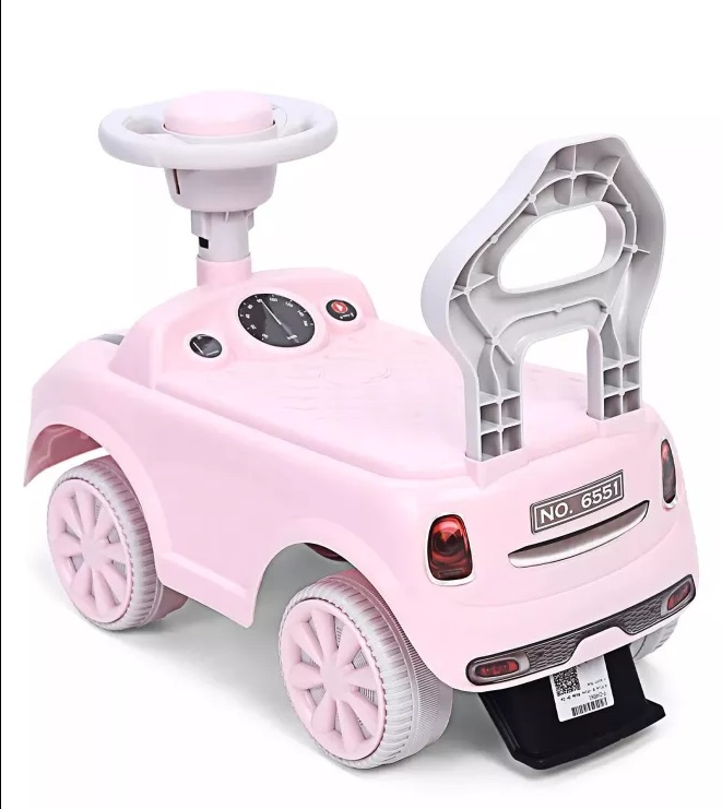 Masinuta Nicekids Mini Cooper Pink, fara pedale - imagine 7