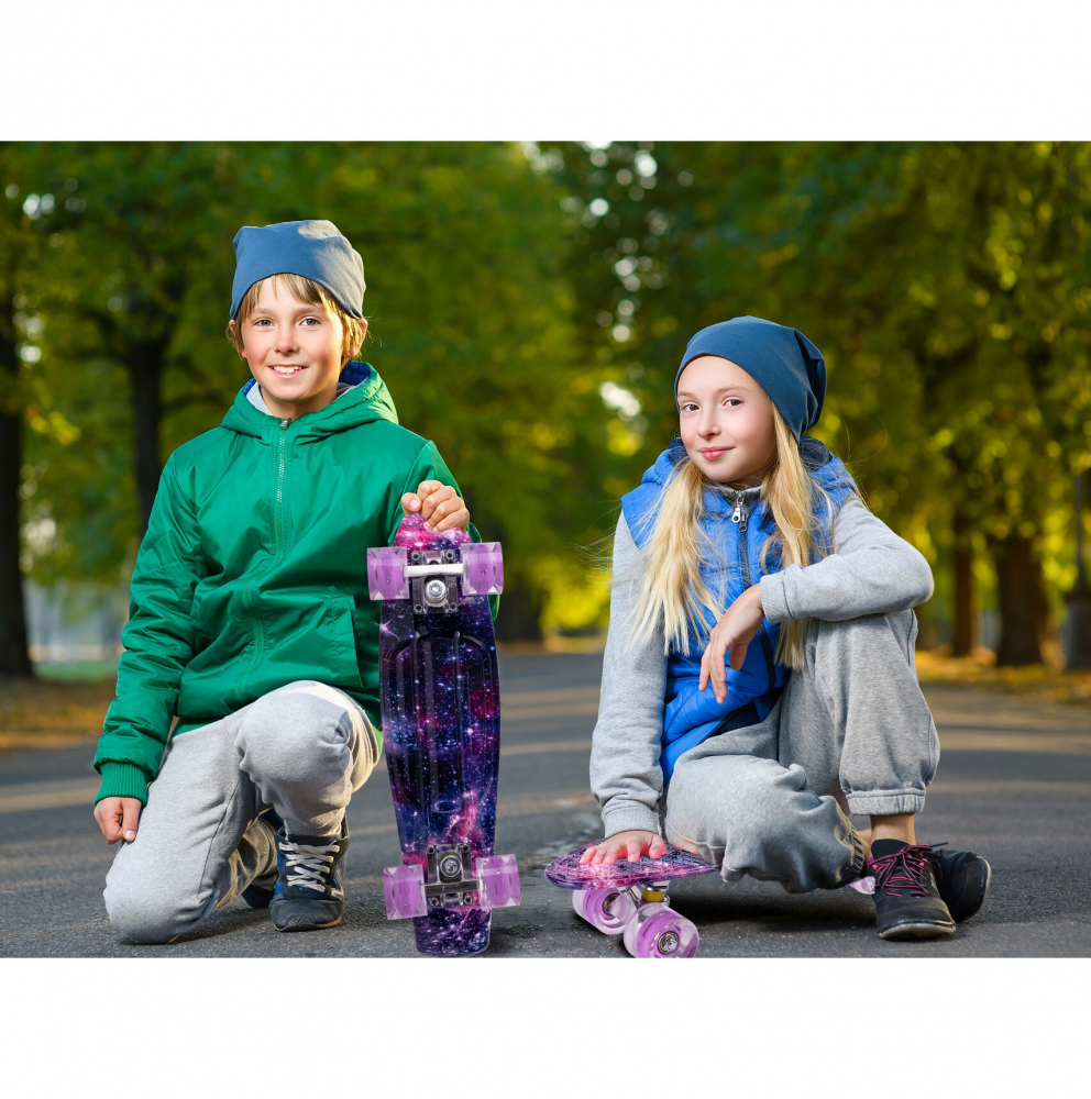 Skateboard LED Malplay 56x15cm Space Colors - imagine 9