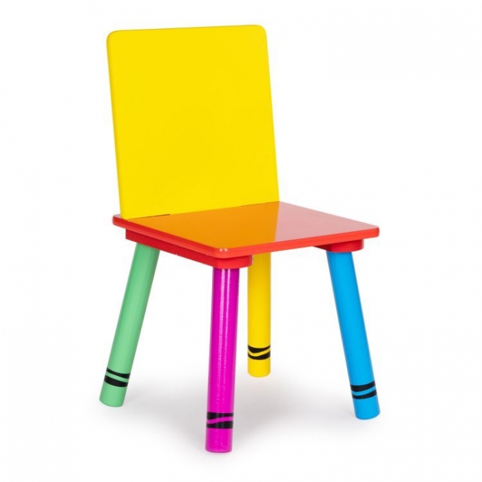 Set masă și 2 scaune Ecotoys, MDF și pin - imagine 3