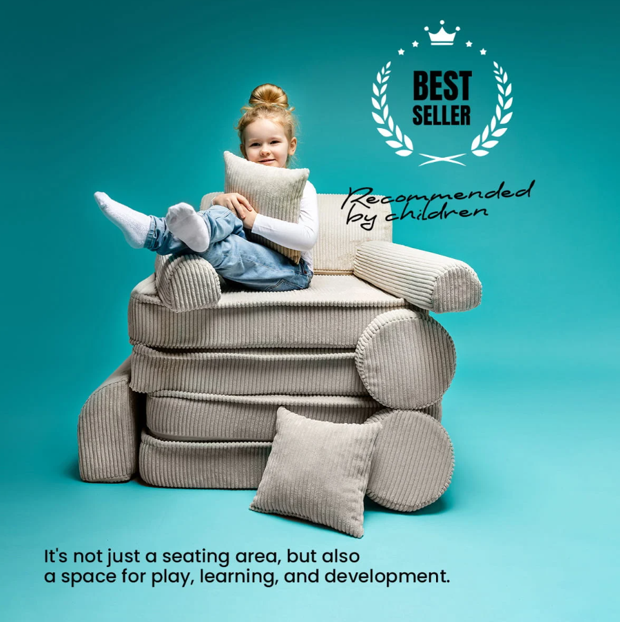 Canapea Modular Meowbaby® Roz Pudră - imagine 4