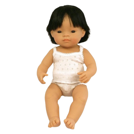 Păpușă băiat asiatic 38 cm Miniland, articulată