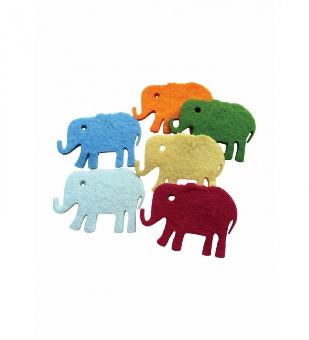 Colorart Set 6 Elefanți Felt Activități Senzoriale