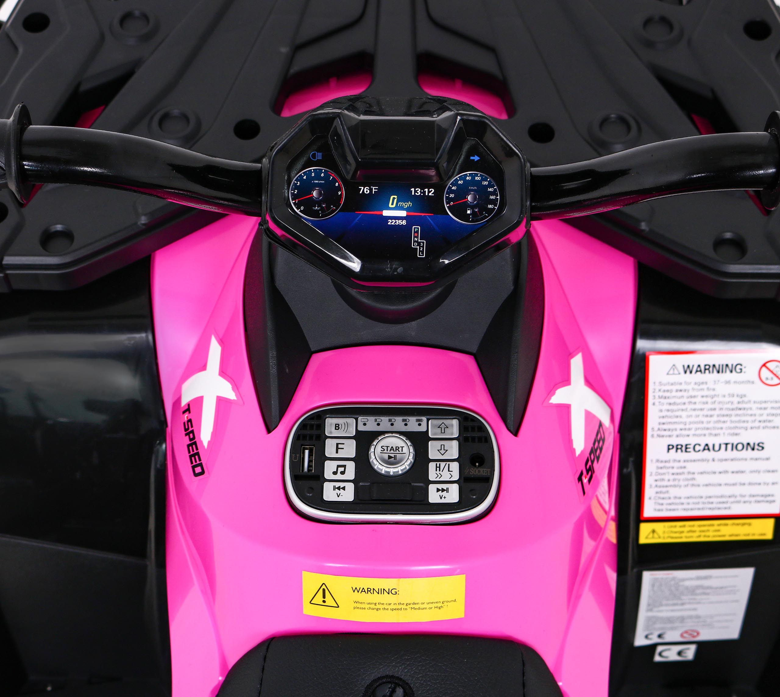 ATV Electric 24V 2 Locuri Roz Autokids - imagine 14