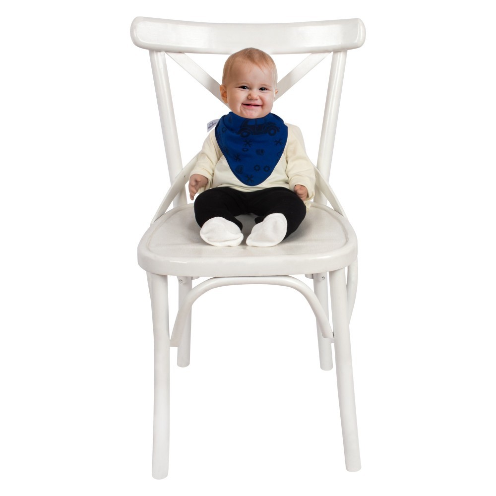 Eșarfă Bumbac SeviBebe Blue Car, Absorbantă