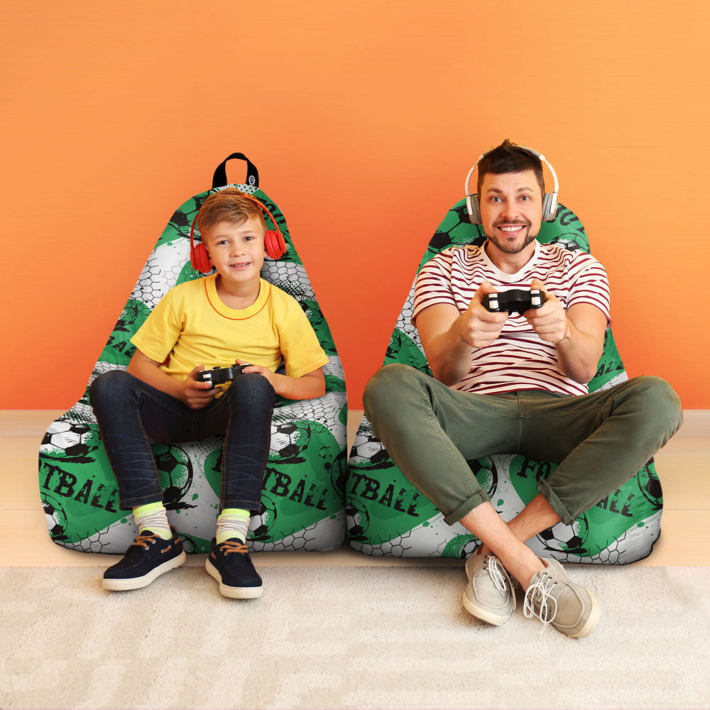 Fotoliu Puf Chill XL Fotbal | Updeco - imagine 4