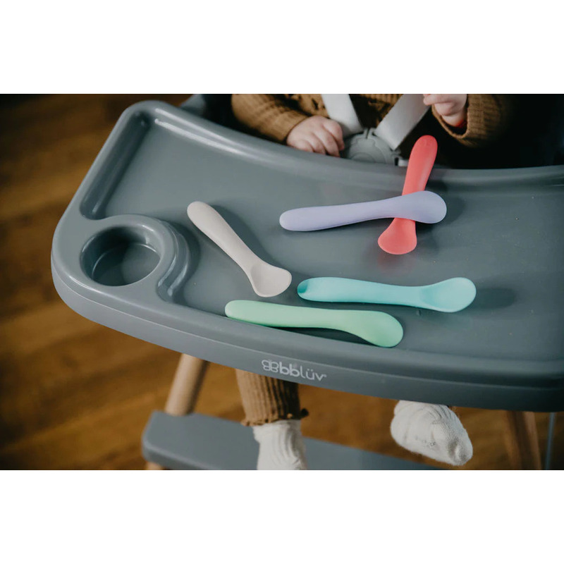 Set 5 Lingurițe Silicon Bbluv Spoon Blue - imagine 3