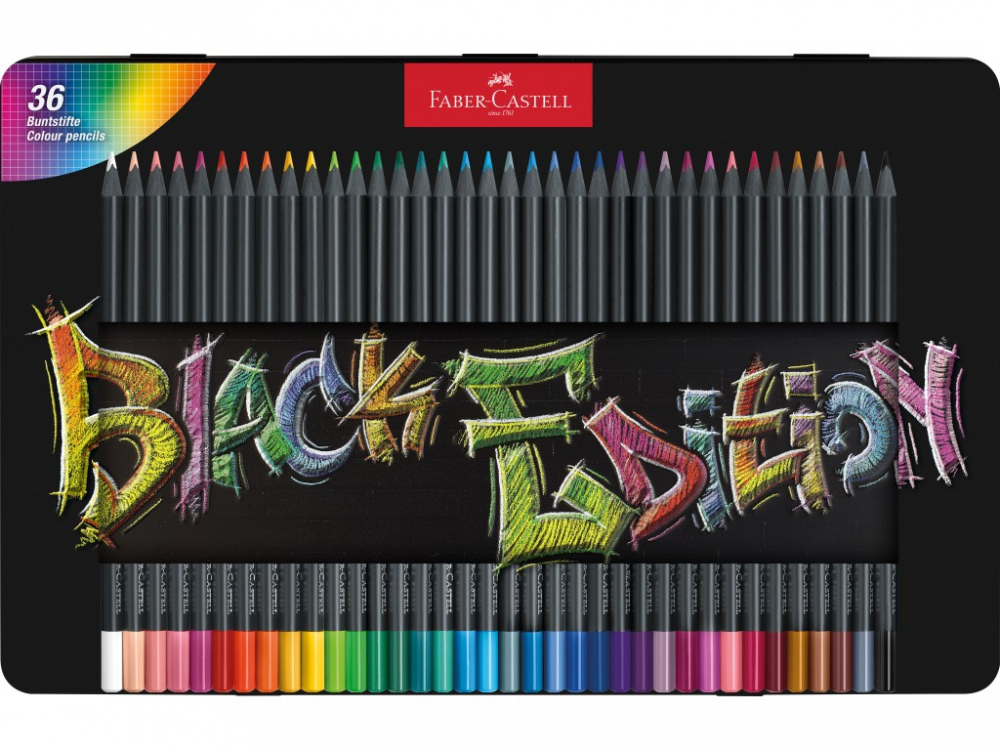 Set 36 Creioane Faber-Castell Black Edition