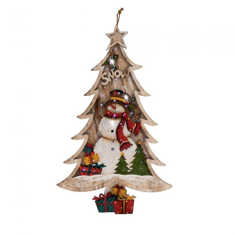Figurină Brad LED Home | Decor Lemn 55cm