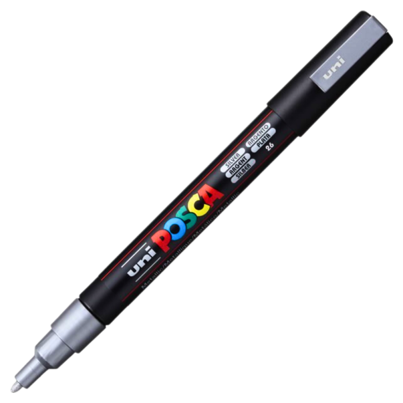 Marker Posca PC-3M Argintiu - Vârf Fin