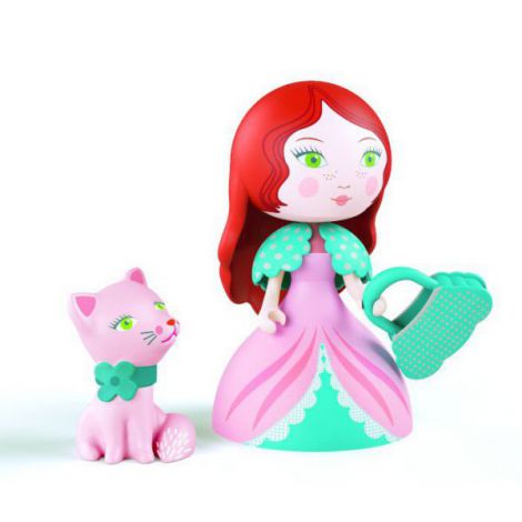 Figurina Printesa Rosa Djeco cu Pisicuta