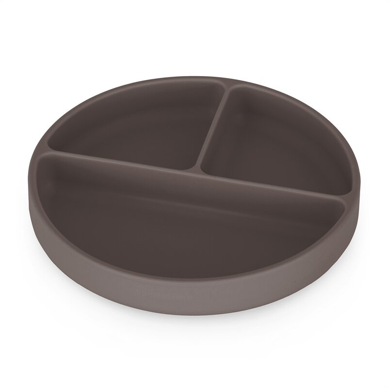 Petite&Mars Farfurie Silicon 3 Compartimente Ventuza