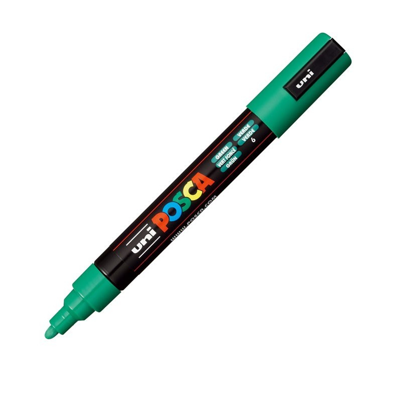 Marker UNI Posca PC-5M Verde, 1.8-2.5 mm