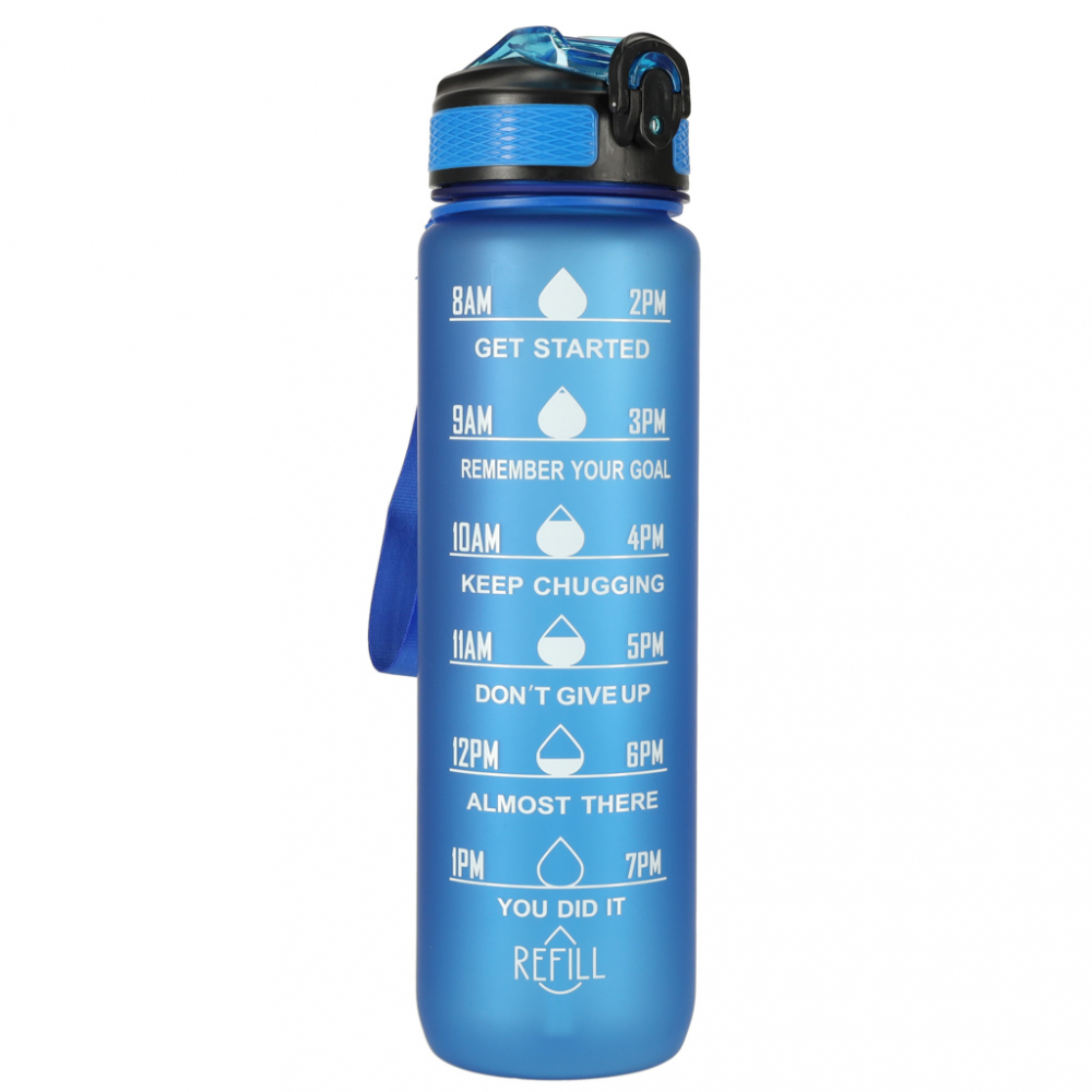 Sticla apa gradata Ikonka Blue, 1L | Sport & Hidratare - imagine 4